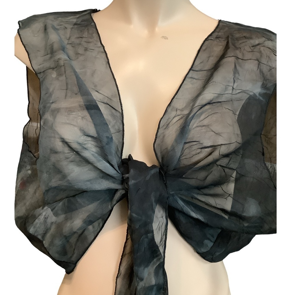 Zuliana Size XL Tye Die Front Tie Sleeveless Top. Made in USA
